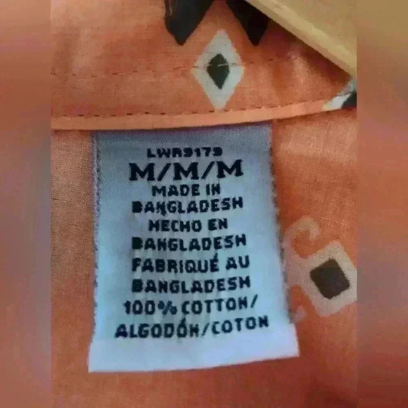 Wrangler Women's Rancher Button Up | Peach | Southwest Print | Medium - Picture 5 of 7